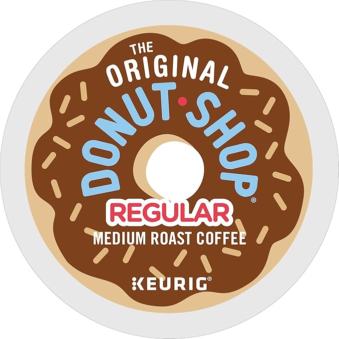 The Original Donut Shop Regular, Single-Serve Keurig K-Cup Pods, Medium Roast Coffee Pods, 48 Count