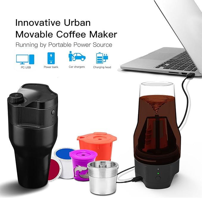 Sanpyl Reusable Coffee Pod for Coffee Machine, 304 Stainless Steel Filter Refillable Coffee Capsule with Brush Spoon