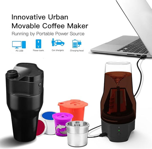 Sanpyl Reusable Coffee Pod for Coffee Machine, 304 Stainless Steel Filter Refillable Coffee Capsule with Brush Spoon