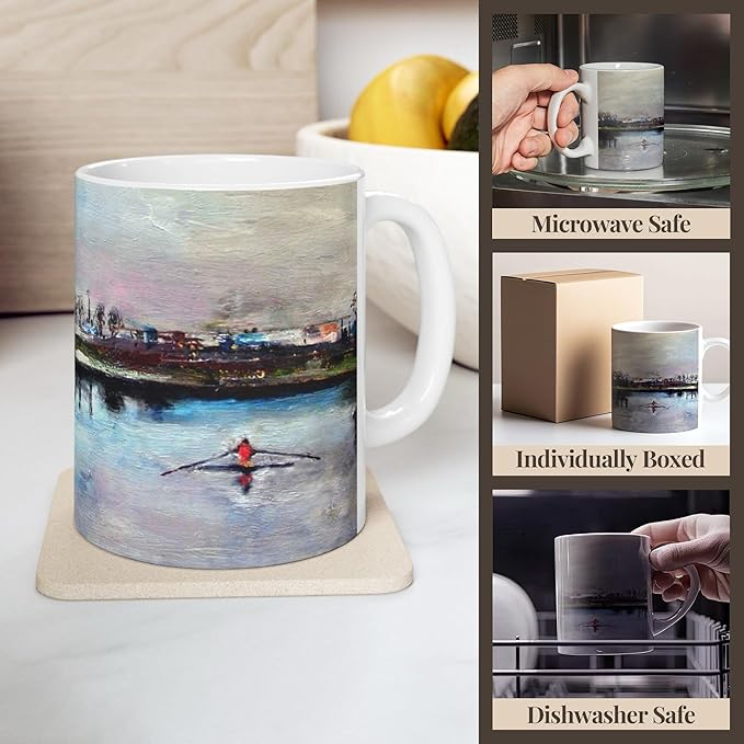 Rowers Mug - 11oz Ceramic Coffee Cup - Unique Rowing-Themed Gift Microwave & Dishwasher Safe - Personalized Crew Team Present for Birthday, Christmas, Appreciation