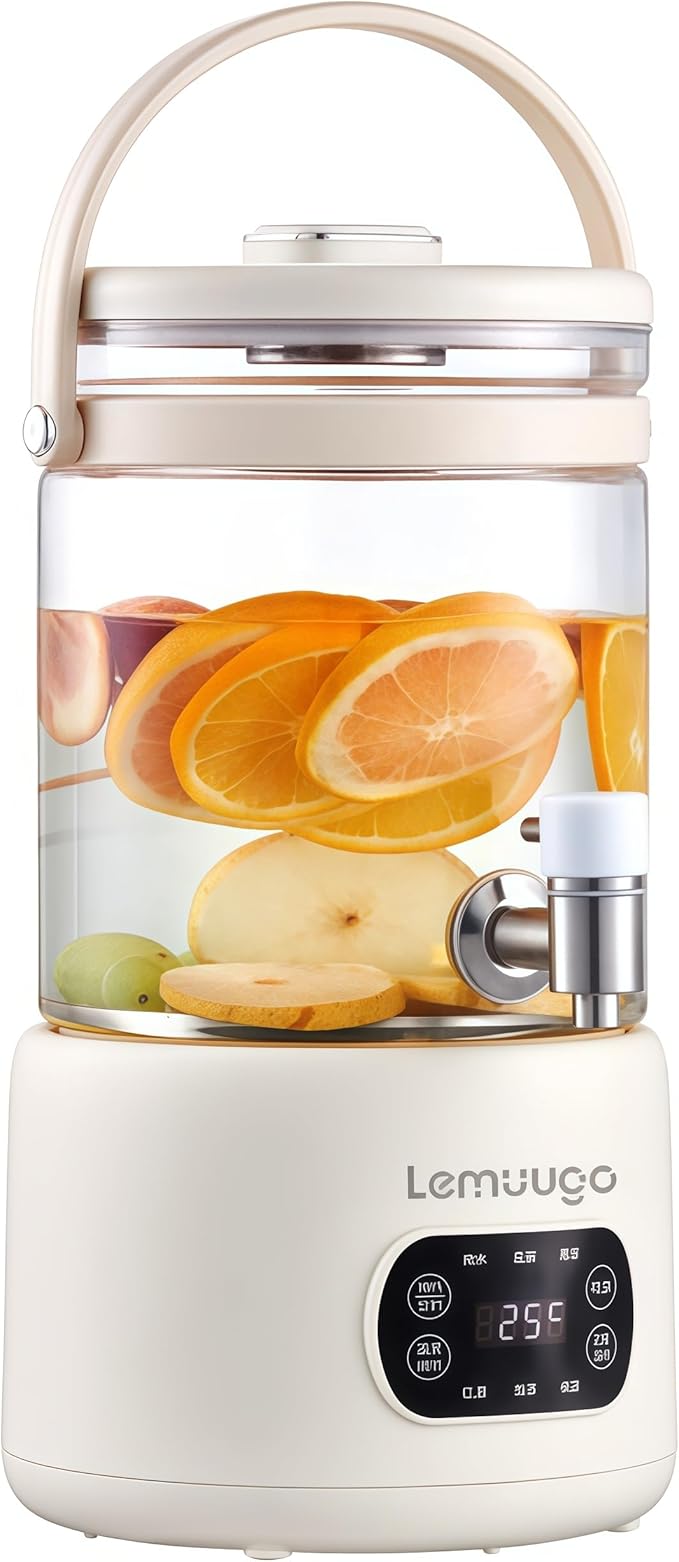 Lemuugo Electric Tea Maker, 3L Multi-Function Kettle for Brewing Tea, Wine, Soup, Fruit Enzyme，Large capacity