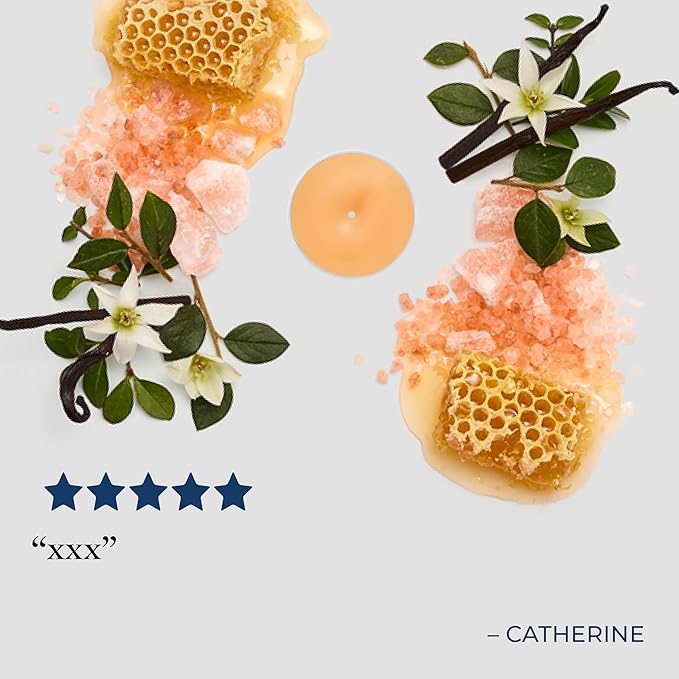 PartyLite Gift Set of 12 Universal Tea Lights, Salted Honey Bourbon Scented, Notes of Raw Honey and Bourbon with Vanilla Bean and Sea Salt, 4-6 Hour Burn Time, Luxurious & Rich, Perfect for Gifting
