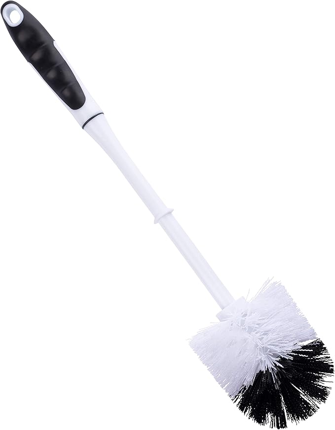 Fuller Brush Toilet Bowl Brush in Caddy Set – 16-Inch Long Handle Brush – Heavy Duty Dome Tufted Bristles, Rubberized Non-Slip Grip, Bathroom, Rim, Trap Cleaner (Pack of 4)