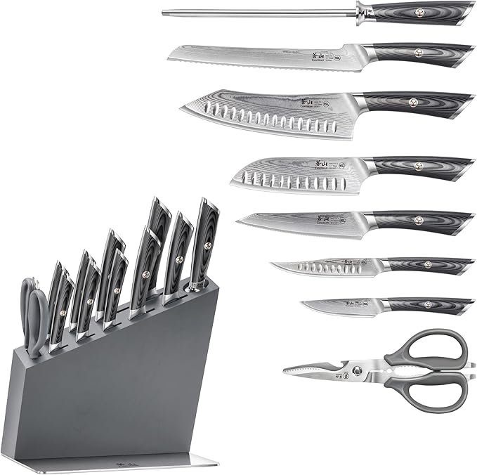 Cangshan NAKA Series X-7 Steel Forged HUA Knife Block Set (12-Piece)