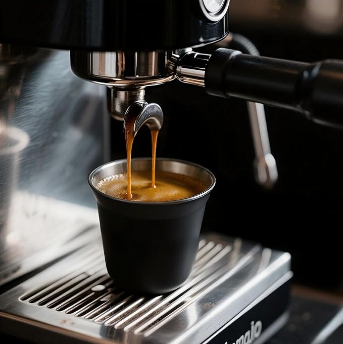 Yozuxan color espresso coffee cups-2 in red and green |304 material | Perfect for tasting coffee, parties, family bars and cafes | Strong Christmas atmosphere.
