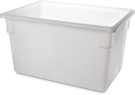 Carlisle FoodService Products Storplus Food Storage Container with Stackable Design for Catering, Buffets, Restaurants, Polyethylene (Pe), 21.5 Gallon, White, 21.5 Gallon, 26" x 18" x 15"