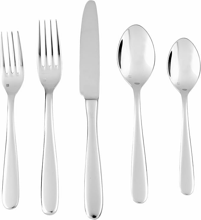 Fortessa Grand City 18/10 Stainless Steel Flatware Ice Cream Spoon, Set of 12