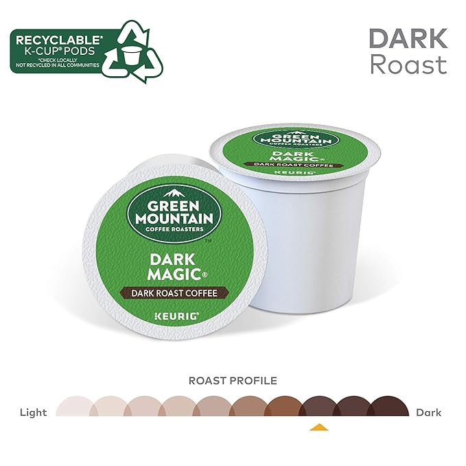 Green Mountain K-Cups Dark Roast, 0.4 ounce, 12 count (4.8oz net)
