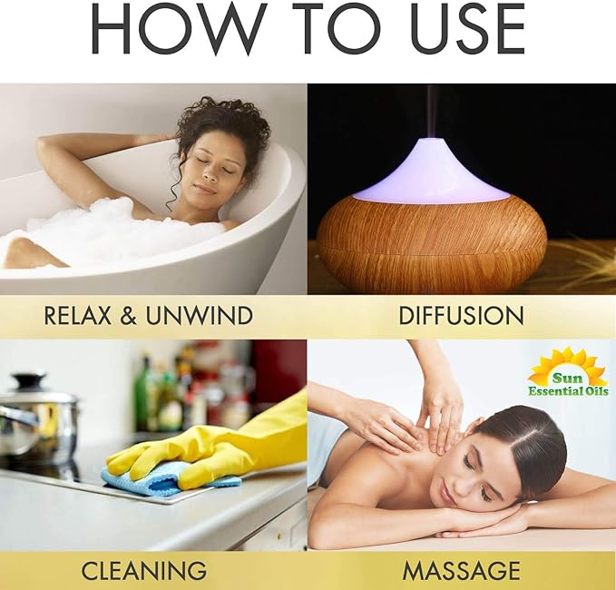 Sun Essential Oils Bergamot Essential Oil for Aromatherapy (4 Fluid Ounces)