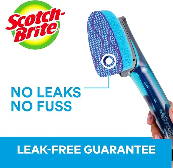 Scotch-Brite Scrub Dots Non-Scratch Dishwand, 4-Pack (4 Dishwands), Soap-Dispensing Kitchen Scrubbers, Fits All Refills