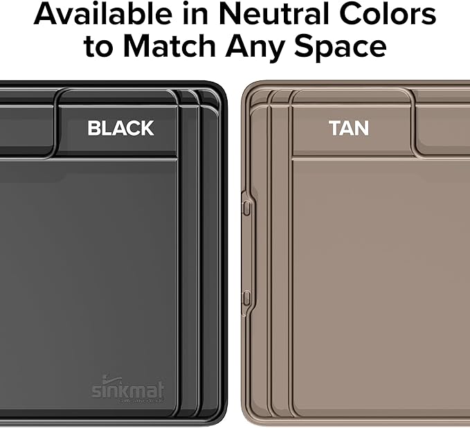 WeatherTech SinkMat – Waterproof Under Sink Liner Mat for Kitchen Bathroom – 46” x 22” Inches - Durable, Flexible Tray – Home undersink Organizer Must Haves, Tan