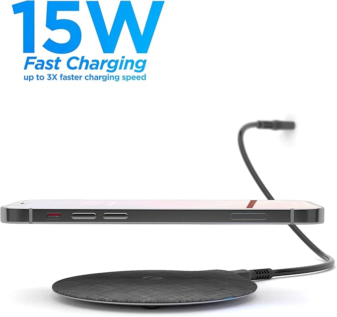 Encased Fast Charge Wireless Charger for LG G7 ThinQ, LG G8 ThinQ, Rapid Quick Charge Qi Pad w/Charging Power Cable (Ac Adapter Sold Separately) Case Friendly Design (LG V40 ThinQ, LG V50, V60)