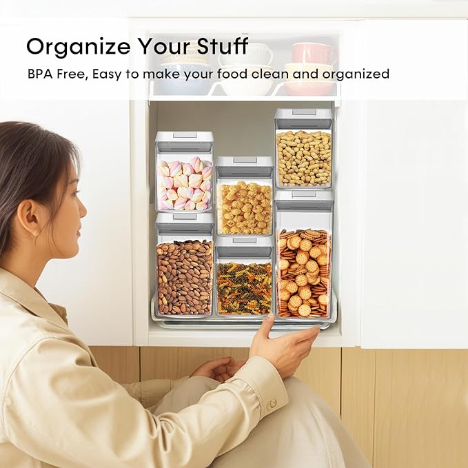 Airtight Container Food Storage Containers Kitchen Pantry Storage Containers for Snacks Candy Salt Herbs Spices (3)