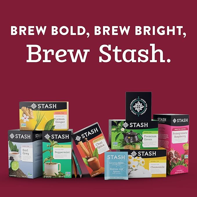 Stash Tea Decaf Vanilla Chai Tea, 6 Boxes With 18 Tea Bags Each (108 Tea Bags Total)