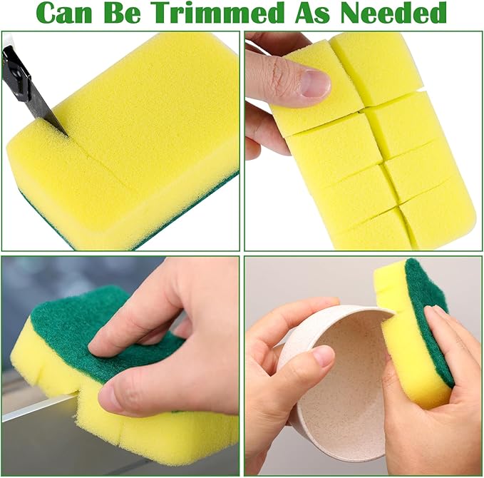 40 Pack Sponges Kitchen High Density Dish Sponges Scrub Sponge Multi-Surface Cleaning Scrubber Pad, Durable Dishwashing Sponge Bulk Cleaning Supplies for Washing Dishes, Home, Kitchen, Bathroom, Car