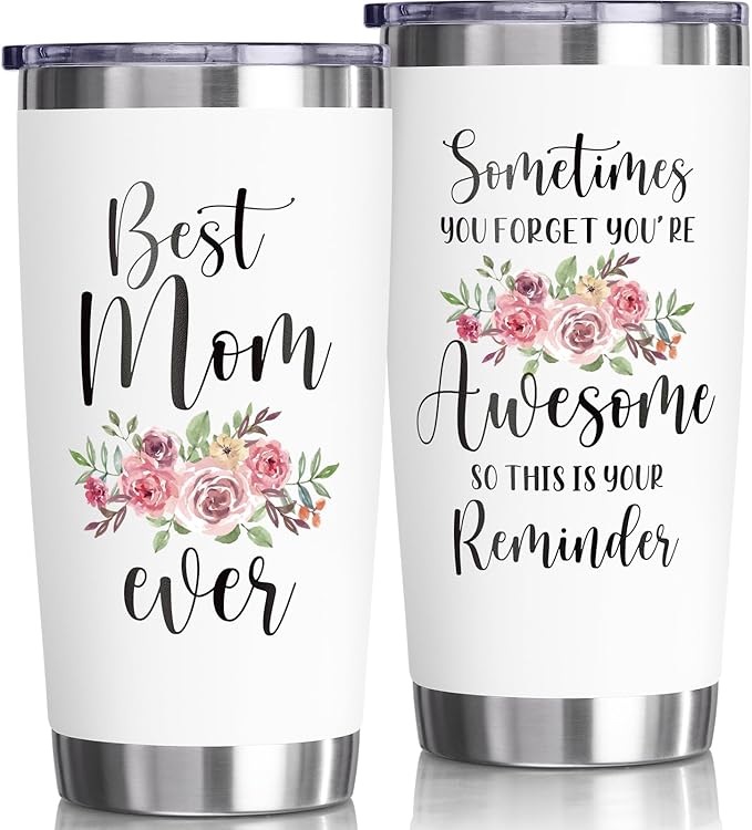 Gifts for Mom, Christmas Gifts from Daughter Son, 20 OZ Insulated Tumbler Best Mother Birthday Gift for Mama Mother-in-Law Wife Women, Unique Awesome New Mom Gift for Wife from Husband Insulated Cup