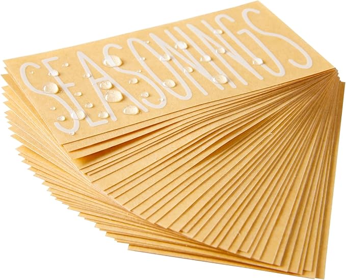 Talented Kitchen Labels for Storage Bins & Holders - 8-Pack Bronze Metal Holders & 40-Piece Set, 2 x 3.5 in - Clip-On Basket & Pantry Labels for Kitchen Organization
