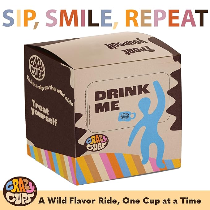 Crazy Cups Fall Coffee Pod Sample Variety Pack for Keurig K-Cup Coffee Maker, Decaf Fall Flavors, 30 Count
