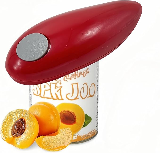 Cooks Professional Electric Can Opener,Automatic Can Openers for Seniors, Arthritic Patients A Great Kitchen Gadget,Hands Free Operation Can Openers,One Touch Design (Red)