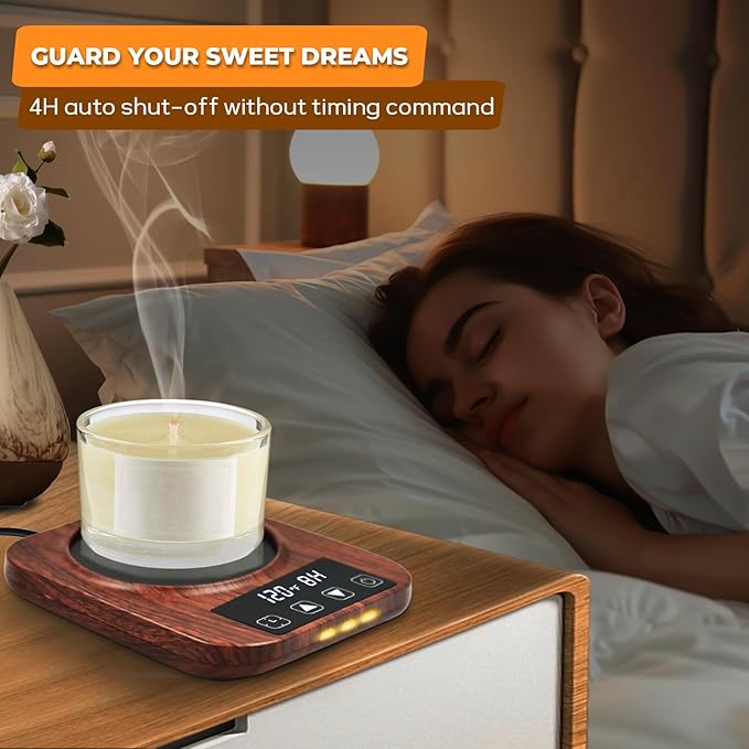 Coffee Mug Warmer & Mug Set for Desk - Candle Warmer, 9 Temp Coffee Cup Warmer Auto Shut Off, 1-12H Timer Smart Beverage Warmer, Candle Warmer Plate Candle Melter, Heated Coffee Mug, Charging Coaster
