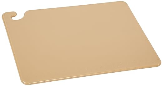 San Jamar CB152012 Cut-N-Carry Co-Polymer Cutting Board, 20" Length x 15" Width x 1/2" Thick, Brown