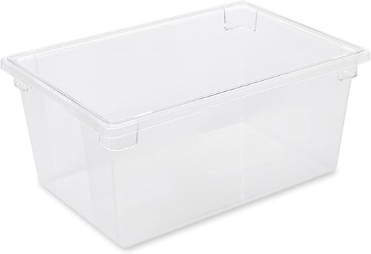 Rubbermaid Commercial Products Polycarbonate Food Storage Box/Tote, 16.5 Gallon, Clear, for Restaurant/Kitchen/Cafeteria