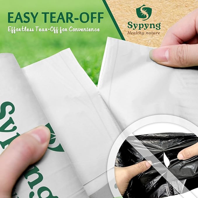 Compostable Kitchen Trash Bags 13 Gallon (50-Pack) - Heavy-Duty 1.1 Mil, 100% Biodegradable, ASTM D6400, BPI & OK Compost HOME Certified, Eco-Friendly, Leakproof & Odor Control