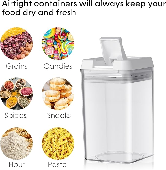 Airtight Container Food Storage Containers Kitchen Pantry Storage Containers for Snacks Candy Salt Herbs Spices (3)