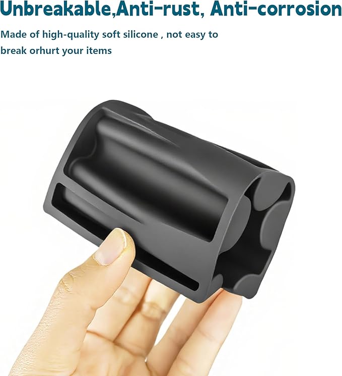 Silicone Soap Dish, Self Draining Soap Holder Perfect for Shower, Bathroom Sink, Kitchen Sink & Travel, Non-Slip Bar Soap Holder Extend Soap Life, Keep Soap Bars Dry Clean & Easy Cleaning (Black-1PCS)
