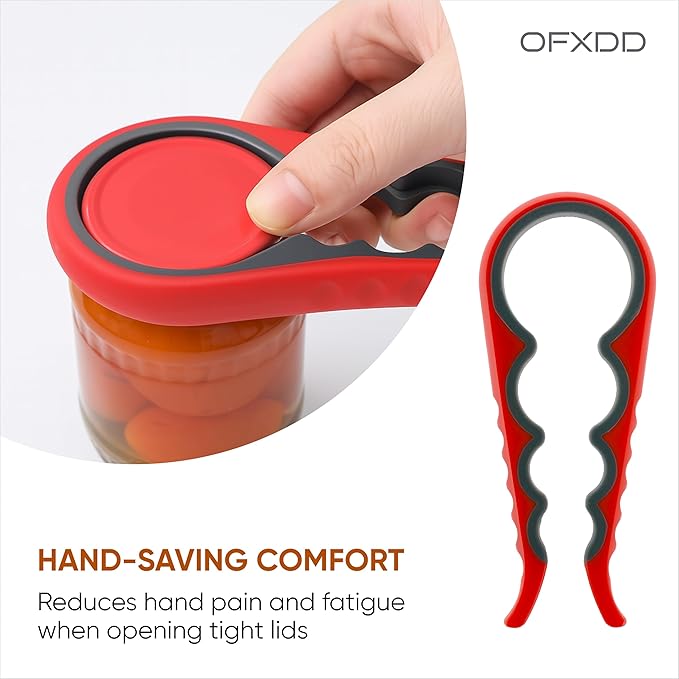 Easy Twist Jar Opener - Non Slip Bottle Can Opener with Silicone Grip - Gripper Opener for Jars