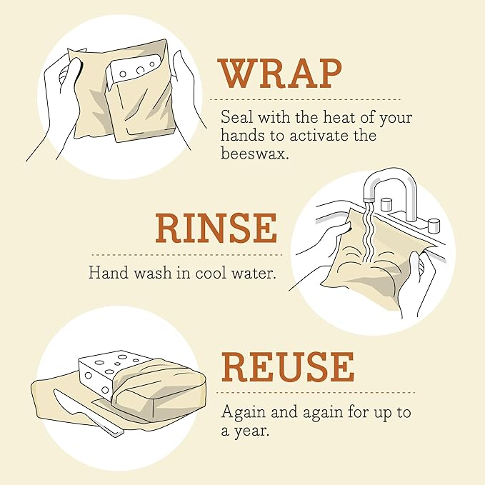 Bee's Wrap Beeswax Wraps for Food - Cut to Size 14x52" Wax Paper Roll - Made in USA Reusable Waxed Paper & Bowl Covers - Organic & Eco-Friendly Alternative to Aluminum Foil, Bees + Bears