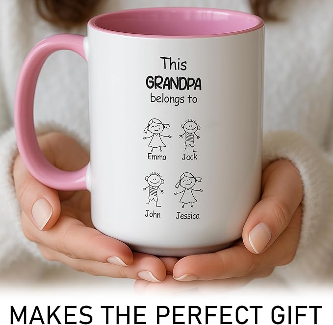 Personalized Dad to Papa Mug - Custom Est Year Coffee Cup for New Grandpa - First Time Grandfather Gift - Custom Grandparent - Keepsake Mug for Him