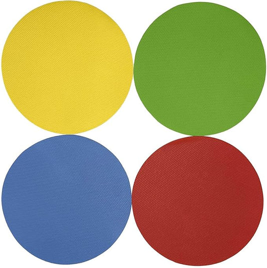 4 Pack Rubber Jar Opener Grippers, 4.9 Inch Round Bottle Opener, Jar Opener for Seniors with Arthritis(Blue,Red,Green,Yellow)