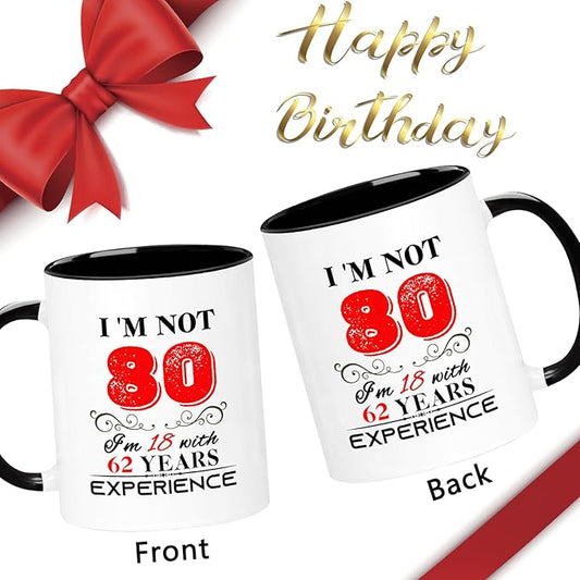 80th Birthday Gifts For Women Men, 80 Year Old Birthday Gifts for Women Men, 1945 Birthday Gifts for Women Men, 80th Birthday Decorations for Women Men, 80th Birthday Mug Cups, 11oz