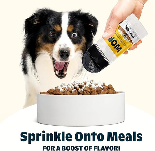 Bark in The Belly Cheese Dog Food Topper – Limited Ingredient Four Cheese Blend with Cheddar, Monterey Jack, Parmesan & Romano – Shake & Sprinkle Meal Mixer for Dogs of All Breeds and Life Stages