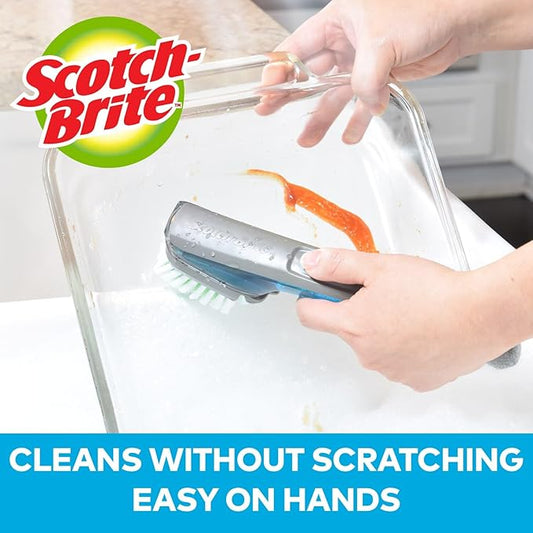 Scotch-Brite Soap Control Dishwand Brush Refills, Non-Scratch Scrub Brush Heads, 12-Pack (6 Packs of 2, 12 Total Refills), Durable & Odor-Resistant, Safe for Non-Stick Cookware & More