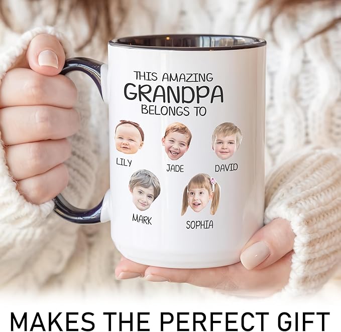 Personalized Dad to Papa Mug - Custom Est Year Coffee Mug for New Grandpa - First Time Grandfather Gift - Custom Grandparent - Keepsake for Him