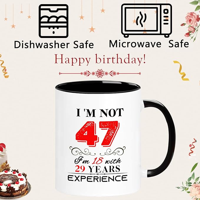 1978 47th Birthday Mug for Women Men, Turning 47 Year Old Birthday Gifts for Mom, Dad, Grandma, Grandpa, Wife, Husband, Daughter, Sister, Best Friends, Coworkers, Her, Him, 11oz Coffee Cup