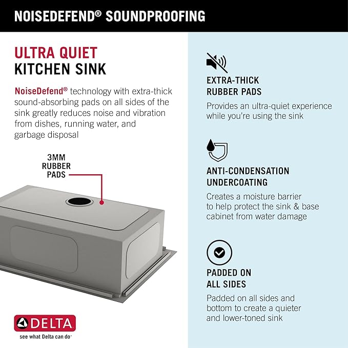 DELTA FAUCET Delta Rivet 25 Inch Black Stainless Steel Drop-in Top Mount 16 Gauge Workstation Kitchen Sink Single Bowl in PVD Gunmetal Finish with WorkFlow Ledge and Accessories, 95A9031-T25S-GS