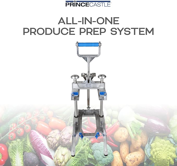 Prince Castle Saber King Mini Frame Assembly, Food Chopper and Vegetable Chopper, Manual Kitchen Cutter and Veggie Dicers for Commercial & Home Kitchens