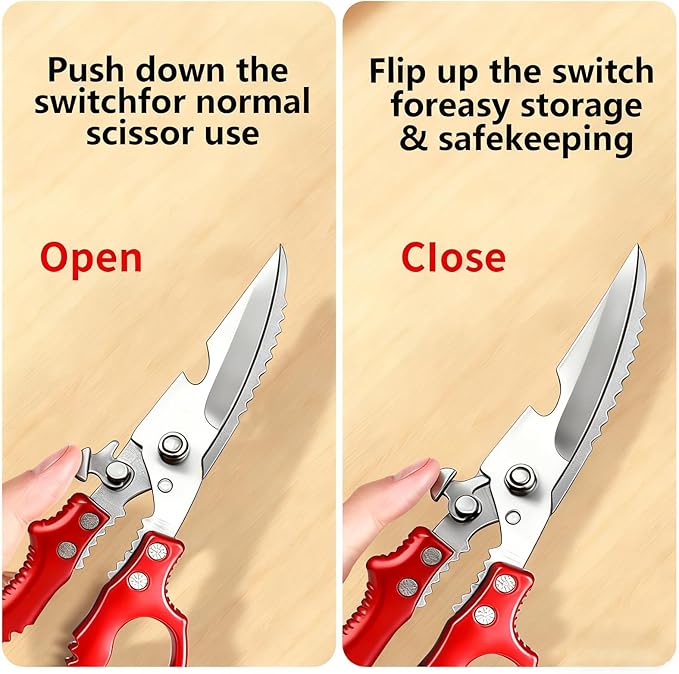 3-piece kitchen set include Kitchen Shears Peeler Can Opener Manual,Heavy Duty Kitchen Scissors for Chicken, Potato Carrot Peelers,Magnet,Stainless Steel,Stainless