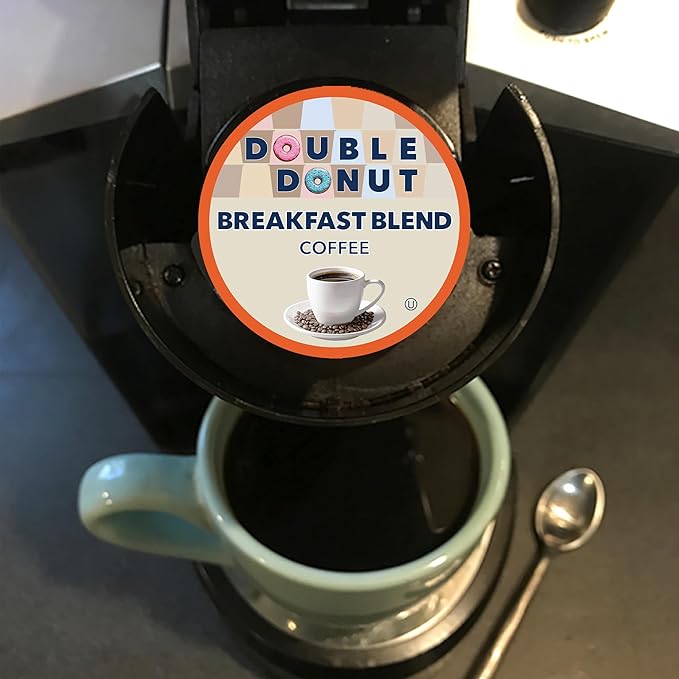 Double Donut Coffee Breakfast Blend Coffee Pods, Light Roast Coffee in Recyclable Single-Serve Pods for Keurig K Cups Brewer Machines, 80 Count Bulk Pack, original version