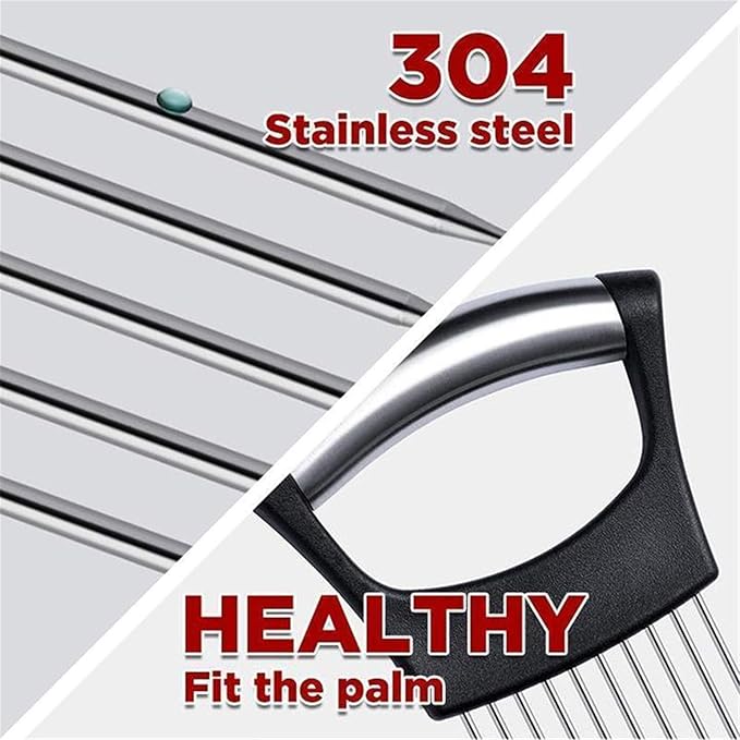 2Pack Onion Slicer, Food Slice Assistant Onion Holder Slicer, Kitchen Gadgets - Stainless Steel Vegetable Holder Cutting Kitchen Gadget Tomato Peeler