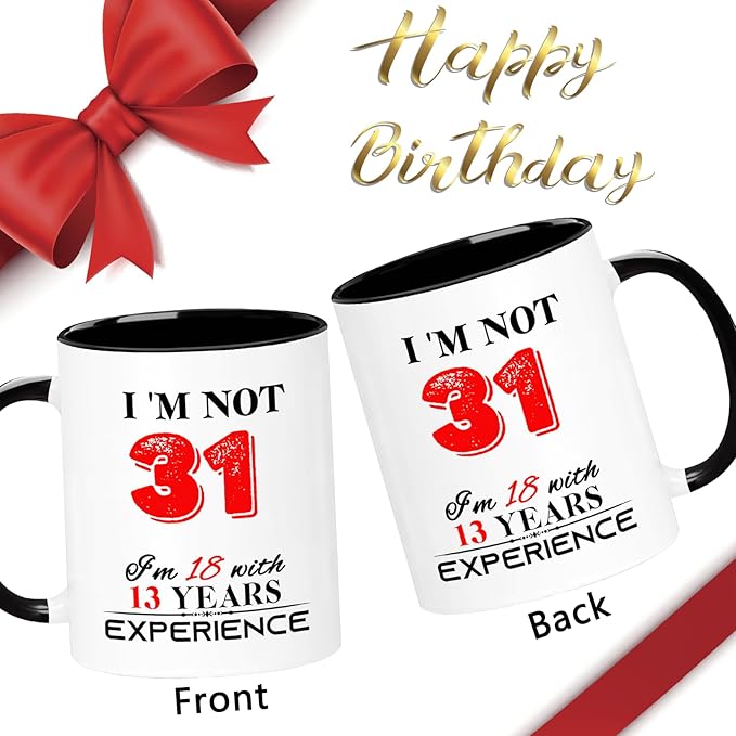 1994 31th Birthday Mug for Women Men, Turning 31 Year Old Birthday Gifts for Mom, Dad, Grandma, Grandpa, Wife, Husband, Daughter, Sister, Best Friends, Coworkers, Her, Him, 11oz Coffee Cup