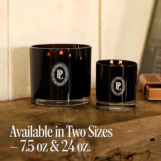 Preston Lane Luxury 3-Wick Scented Candle, Doheny Drive, 24 oz Hand-Poured in USA | Long Burn Time (40–50 Hrs), Vegan Soy Wax Blend, Decorative Ceramic Vessel, Fine Italian Fragrance