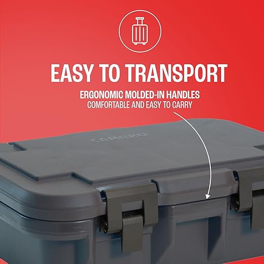 Cambro UPCS140110 Stackable Top Loading S-Series Ultra Pan Carriers, 12.3 Quart, Polypropylene, Black, NSF