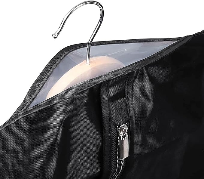 Garment Bag, 24'' x 43'' Suit Bag, 4 Packs, Dress Bags for Gowns, Garment Bags for Travel, Travel Garment Bag, Garment Bags for Hanging Clothes, Washable Suit Cover for Suits, Coats (Black)