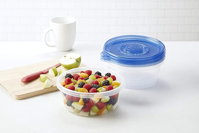 Glad Big Bowl Food Storage Containers, Large Round - (48 Oz) - 3 Count, Standard