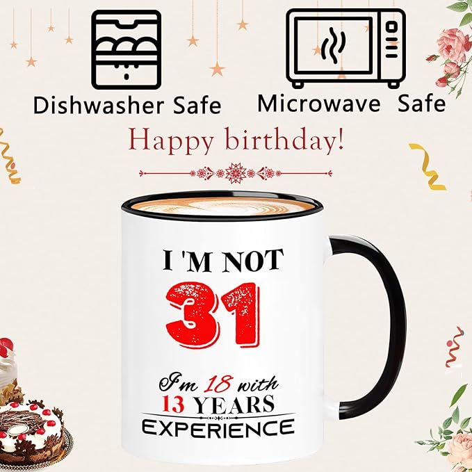 1994 31th Birthday Mug for Women Men, Turning 31 Year Old Birthday Gifts for Mom, Dad, Grandma, Grandpa, Wife, Husband, Daughter, Sister, Best Friends, Coworkers, Her, Him, 11oz Coffee Cup
