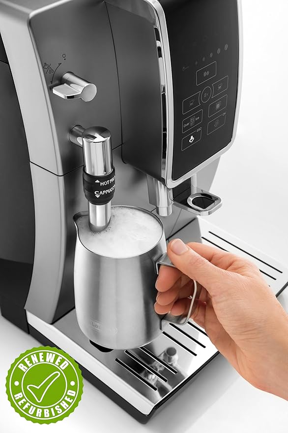 De'Longhi Dinamica Automatic Coffee & Espresso Machine (Silver with Premium Adjustable Frother) (Renewed)
